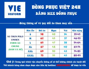 Cách chọn size áo thun